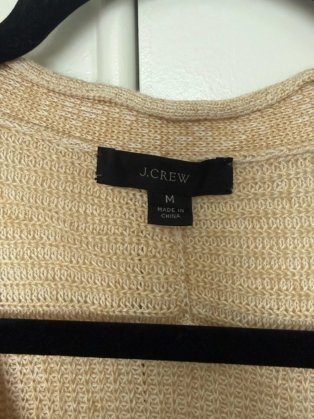 J. Crew Beige Knit Button-Front Cardigan